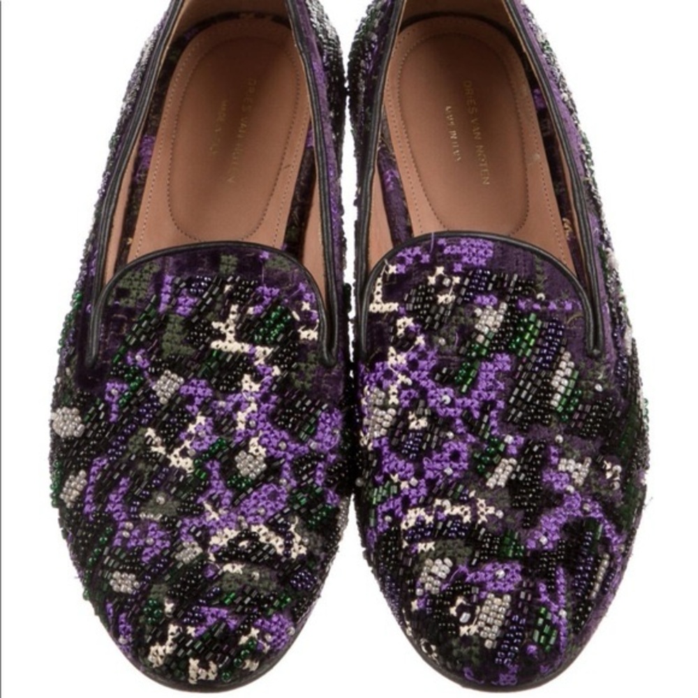 Dries Van Noten Beaded Slip On Sneakers